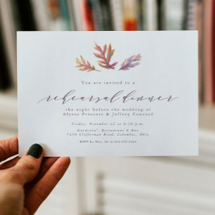 Faire-part Dîner de répétition automne