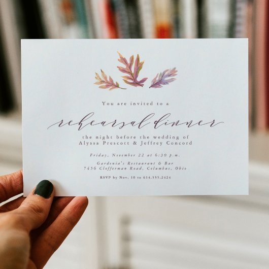 Faire-part Dîner de répétition automne