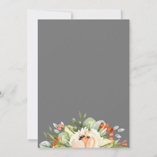 Faire-part Dîner de répétition botanique (Dos)