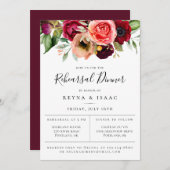 Faire-part Dîner de répétition des fleurs de Bohême (Devant / Derrière)