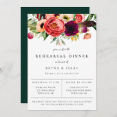 Faire-part Dîner de répétition des fleurs de Bohême (Devant / Derrière)