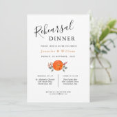 Faire-part Dîner de répétition du mariage Citrouille aquarell (Debout devant)