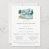 Faire-part Dîner de répétition Rustique Lakeview (Devant)