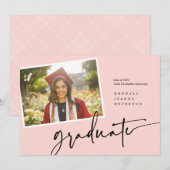 Faire-part d'instantané des diplômés de la photo m (Devant / Derrière)