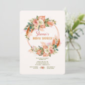 Faire-part d'invitation à couronne en aquarelle pe (Debout devant)