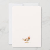 Faire-part d'invitation à couronne en aquarelle pe (Dos)