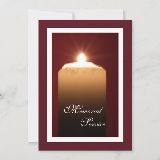 Faire-part d'invitation à la bougie du service com (Devant)