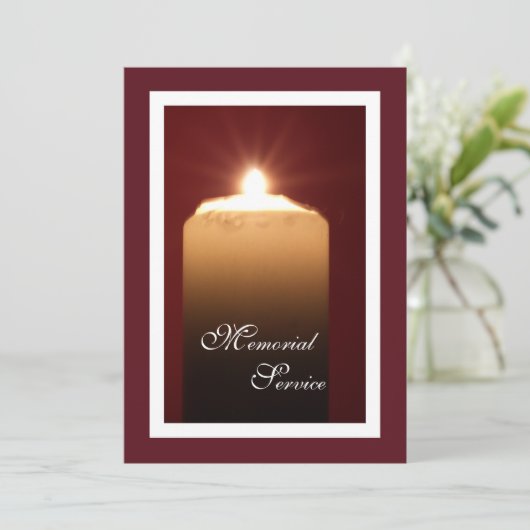 Faire-part d'invitation à la bougie du service com (Debout devant)