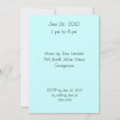 Faire-part d'invitation à la douche nuptiale (Dos)