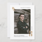 Faire-part d'invitation à la graduation en pharmac (Devant)