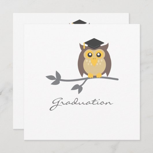 Faire-part d'invitation à la remise des diplômes d (Devant / Derrière)