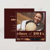 Faire-part d'invitation à la sortie d'une grande p (Devant / Derrière)