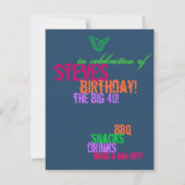 Faire-part d'invitation à l'anniversaire des papil (Dos)