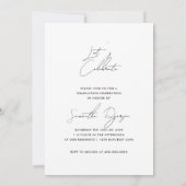 Faire-part d'invitation à l'obtention d'un diplôme (Dos)