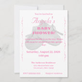 Faire-part d'invitation à une Baby Shower pour une (Devant)