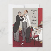 Faire-part d'invitation à une soirée de célibatair (Devant)