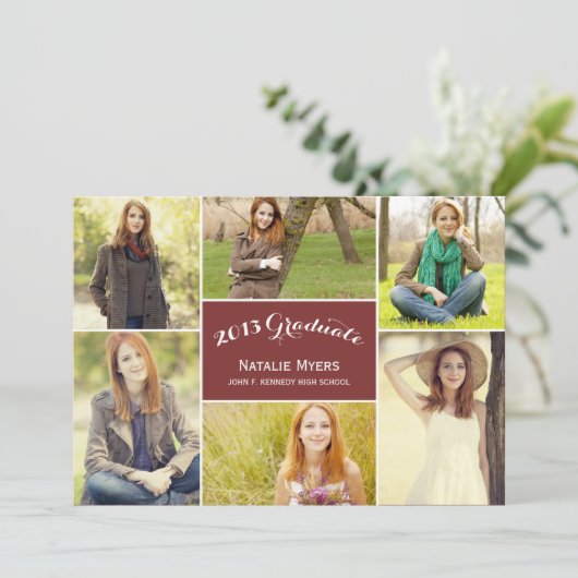 Faire-part d'invitation de collage élégant (Debout devant)