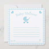 Faire-part d'invitation de douche d'empreinte de (Dos)