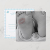 Faire-part d'invitation de douche d'empreinte de (Devant / Derrière)