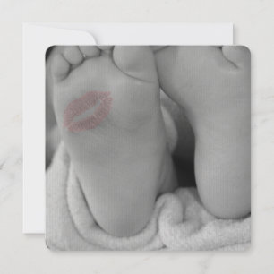 Faire-part d'invitation de douche d'empreinte de