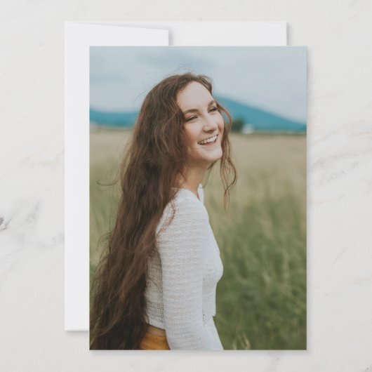 Faire-part d'invitation de fleur sauvage (Dos)