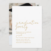 Faire-part d'invitation de la fête de graduation (Devant / Derrière)