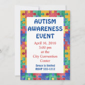 faire-part d'invitation de puzzle sensibilisation  (Devant)