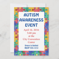 faire-part d'invitation de puzzle sensibilisation 