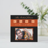 Faire-part d'invitation d'obtention du diplôme de (Debout devant)