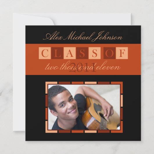 Faire-part d'invitation d'obtention du diplôme de (Devant)