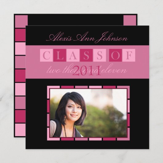 Faire-part d'invitation d'obtention du diplôme de (Devant / Derrière)