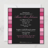 Faire-part d'invitation d'obtention du diplôme de (Dos)