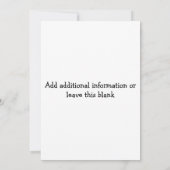 Faire-part d'invitation multifonction (Dos)