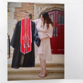 Faire-part d'invitation triplé pour les diplômés d (Intérieur en premier)