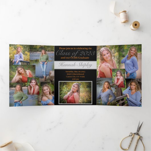 Faire-part d'invitation triplée (Intérieur)