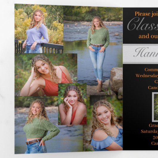 Faire-part d'invitation triplée (Intérieur en premier)