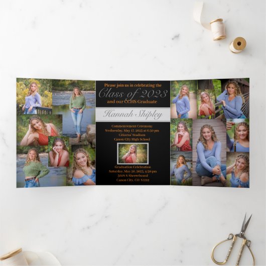 Faire-part d'invitation triplée (Intérieur)