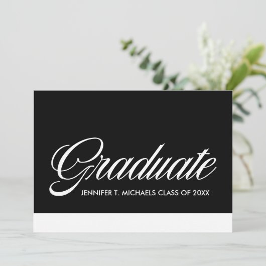 Faire-part Diplômé (Debout devant)