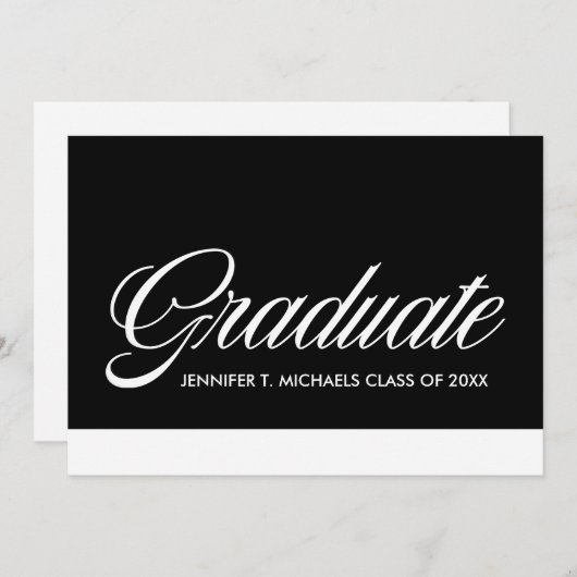 Faire-part Diplômé (Devant / Derrière)