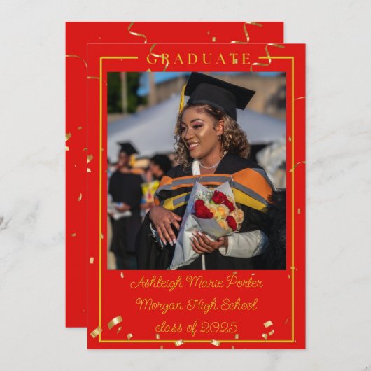 Faire-part Diplôme (Devant / Derrière)