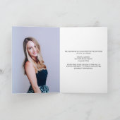 Faire-part Diplômé 2025 Photo Écriture Blanche Flourish Scrip (Intérieur)