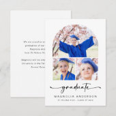 Faire-part Diplômé | Arc moderne 3 Photos Graduation (Devant / Derrière)