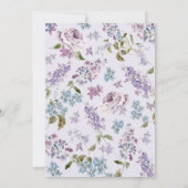 Faire-part Diplômé aux fleurs violettes (Dos)