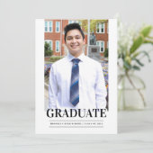 Faire-part Diplômé Casquette de deuxième cycle de l'enseignem (Debout devant)