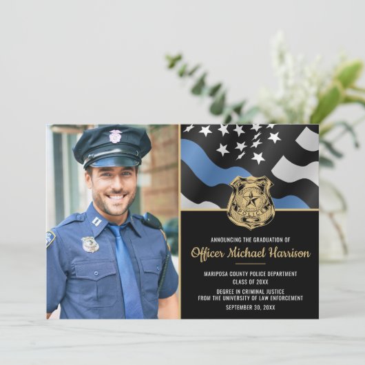 Faire-part Diplôme d'application de la loi de l'Académie de p (Debout devant)