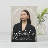 Faire-part Diplôme d'Arc Photo de Script Moderne (Debout devant)