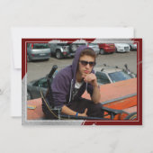 Faire-part Diplôme d'art | Argent rouge foncé, boue 2 photo (Dos)