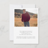 Faire-part Diplômé de 2e année en photo moderne unique (Dos)