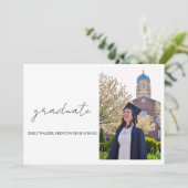 Faire-part Diplômé de Bouncy Script (Debout devant)