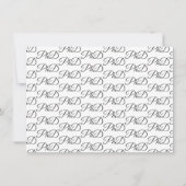 Faire-part Diplôme de doctorat Gris blanc Diplôme de script (Dos)